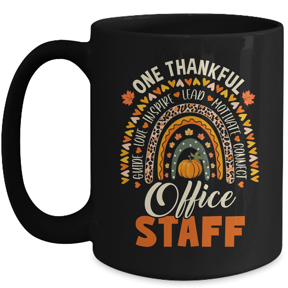 Thankful Office Staff Thanksgiving School Secretary Office Mug | siriusteestore