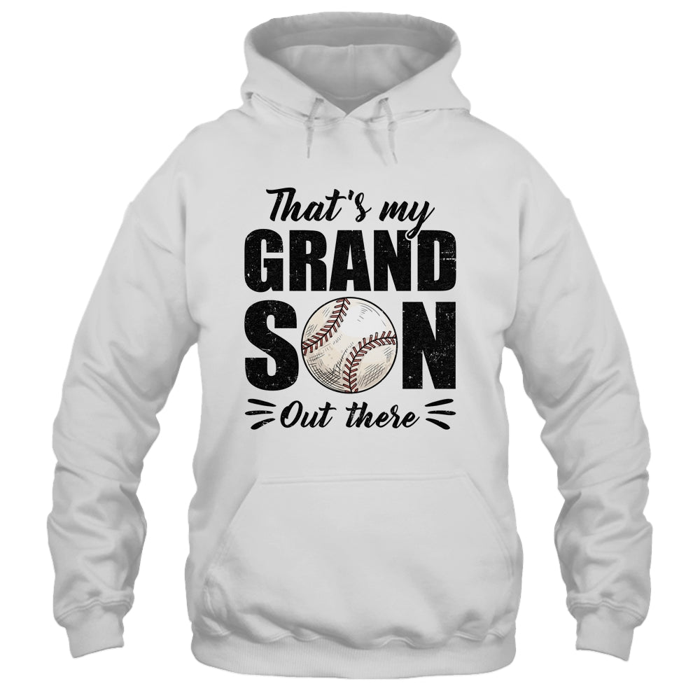 That's My Grandson Out There Baseball Lover Grandma Grandpa Shirt & Tank Top | siriusteestore