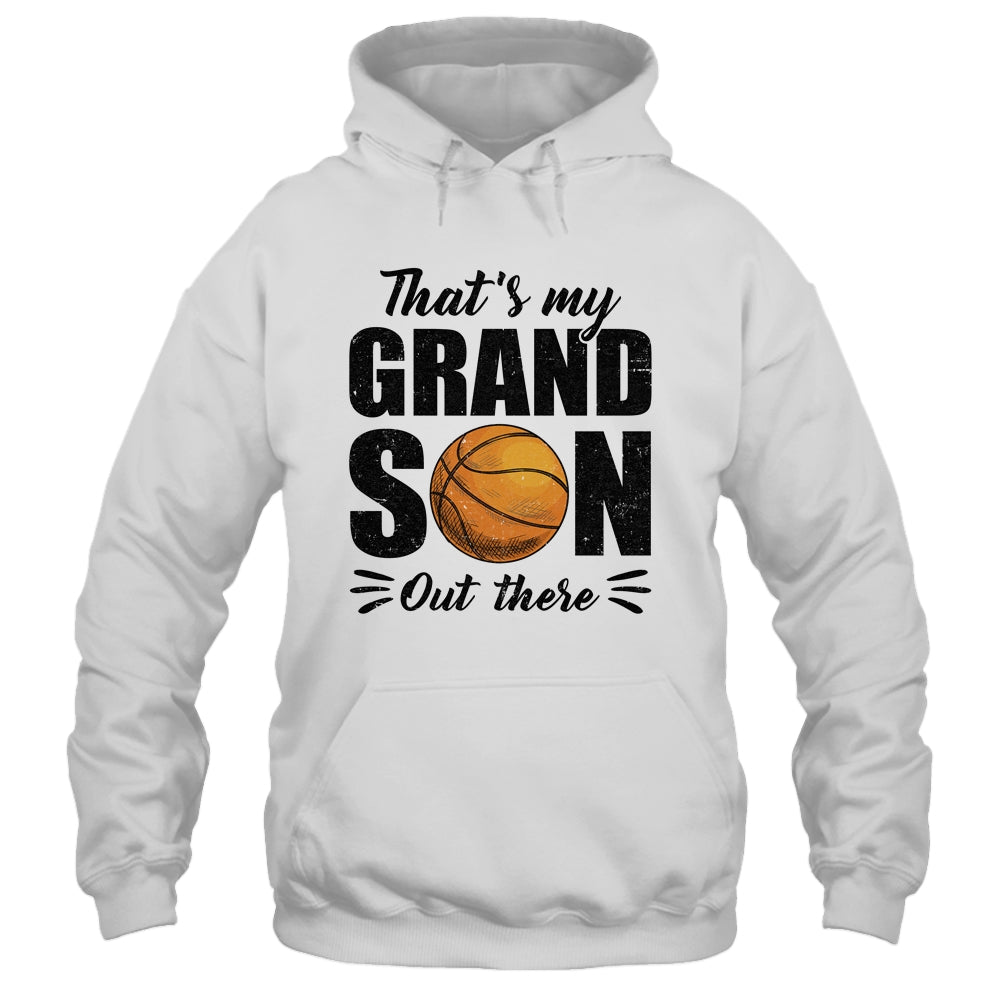 That's My Grandson Out There Basketball Lover Grandma Grandpa Shirt & Tank Top | siriusteestore