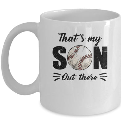 That's My Son Out There Baseball Lover Grandma Grandpa Mug | siriusteestore