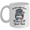 The Best Things In Life Mess Up Your Hair Motorcycle US Flag Mug | siriusteestore