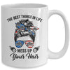 The Best Things In Life Mess Up Your Hair Motorcycle US Flag Mug | siriusteestore