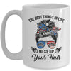 The Best Things In Life Mess Up Your Hair Motorcycle US Flag Mug | siriusteestore