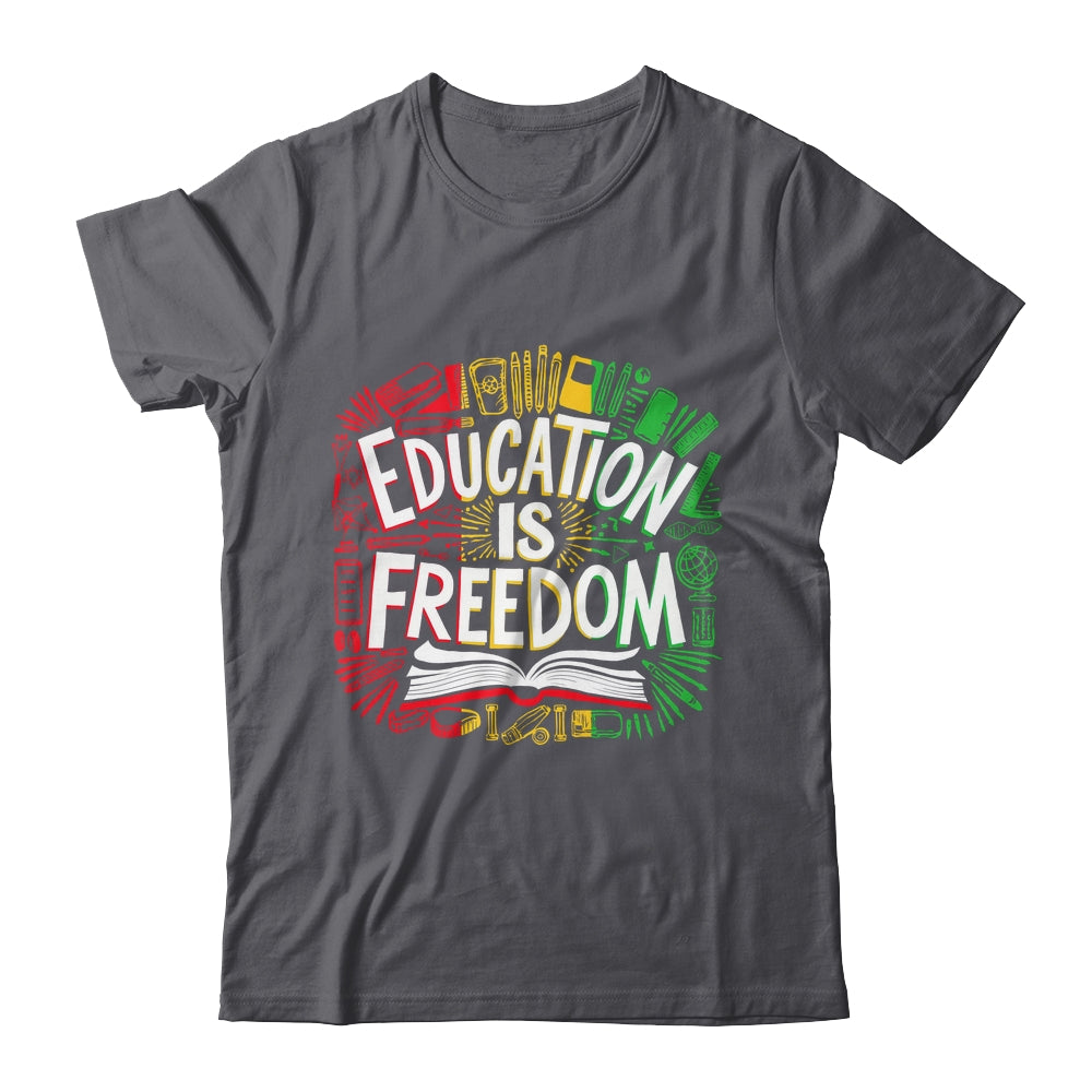 The Freedom Of Knowledge Black History Month Teacher Kids Shirt & Hoodie | siriusteestore
