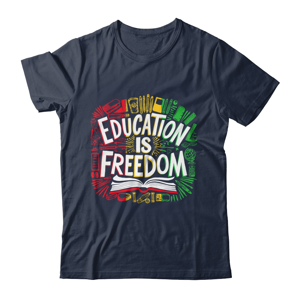 The Freedom Of Knowledge Black History Month Teacher Kids Shirt & Hoodie | siriusteestore