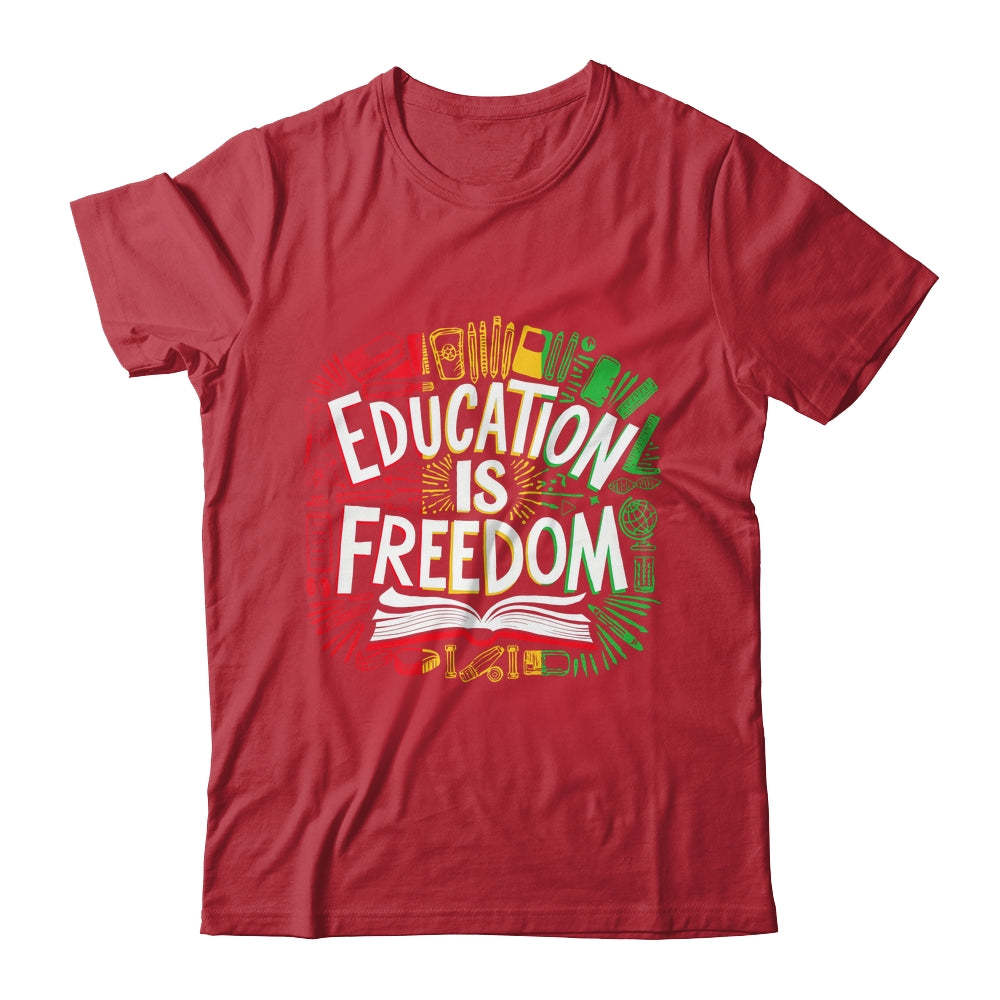 The Freedom Of Knowledge Black History Month Teacher Kids Shirt & Hoodie | siriusteestore