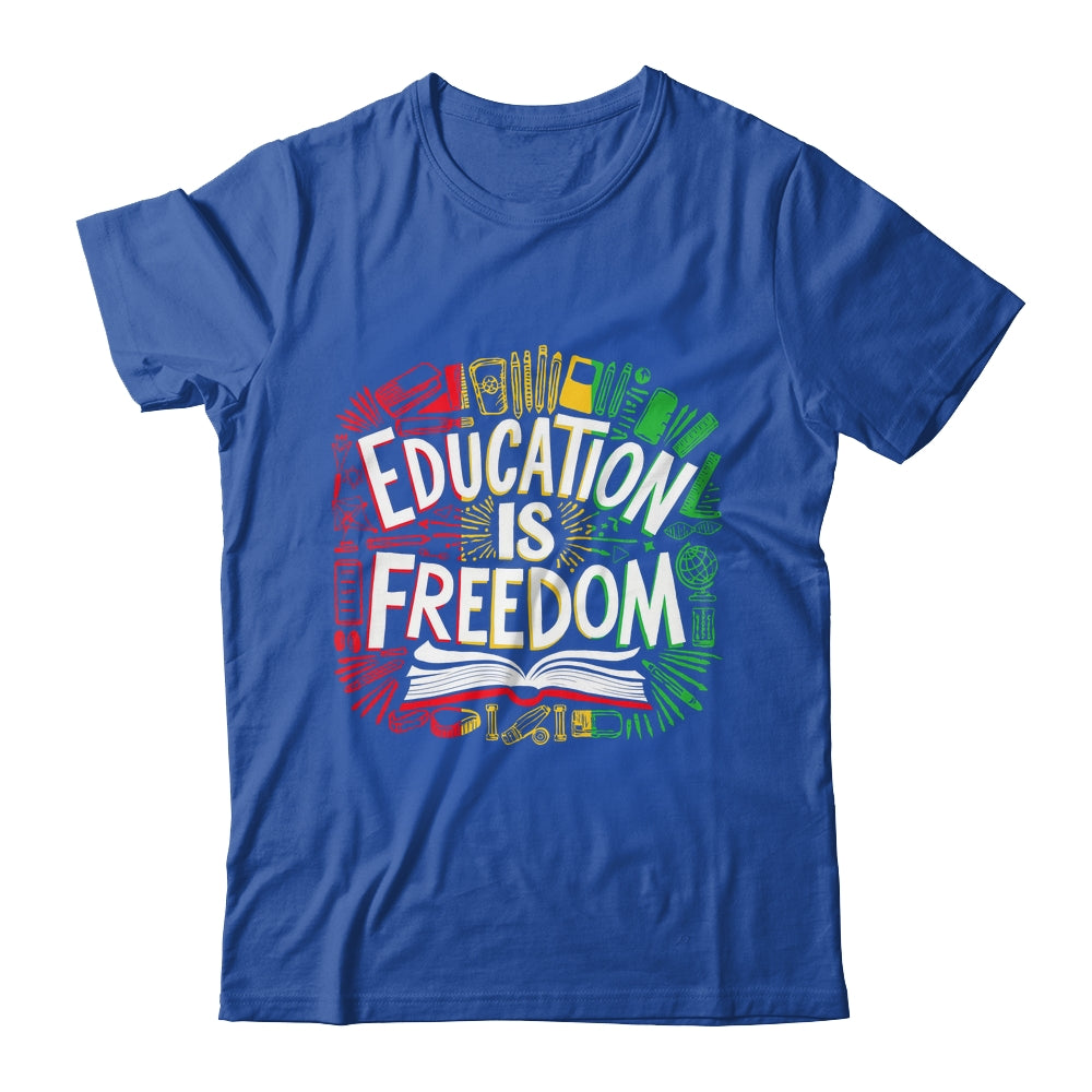 The Freedom Of Knowledge Black History Month Teacher Kids Shirt & Hoodie | siriusteestore