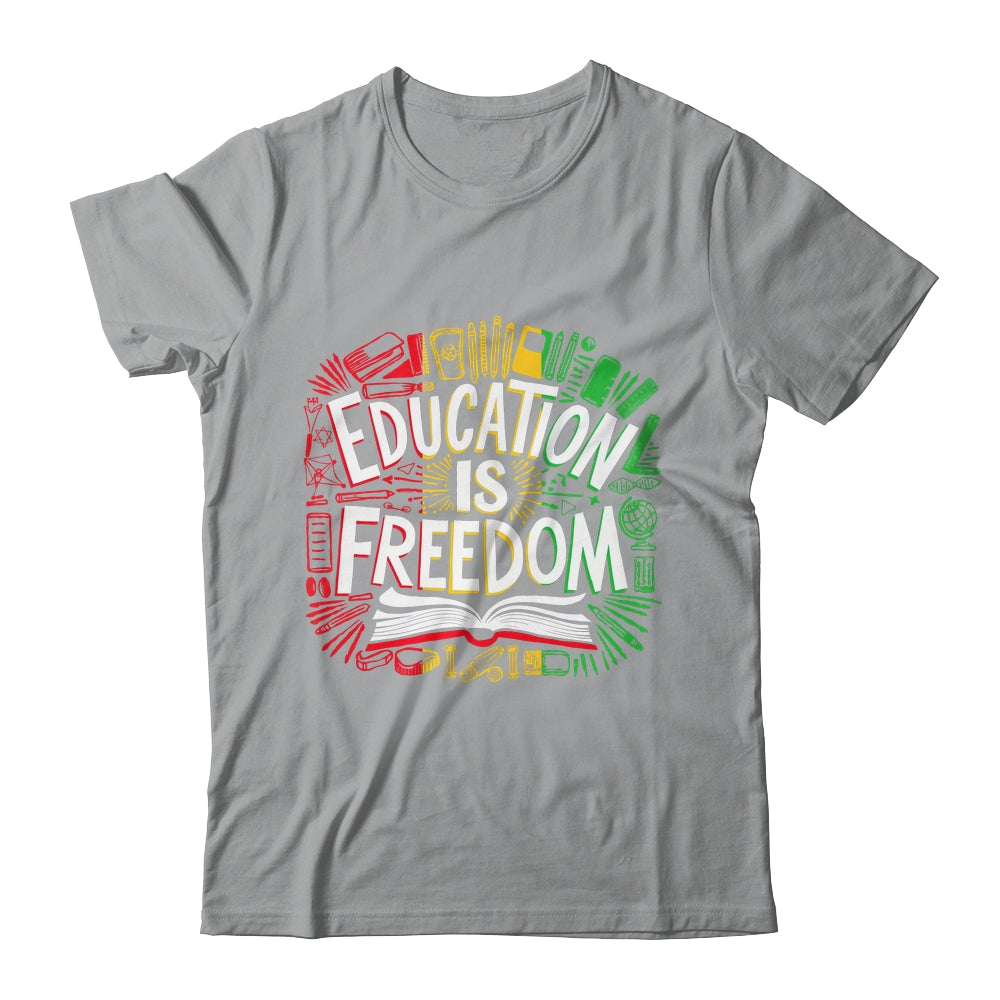 The Freedom Of Knowledge Black History Month Teacher Kids Shirt & Hoodie | siriusteestore