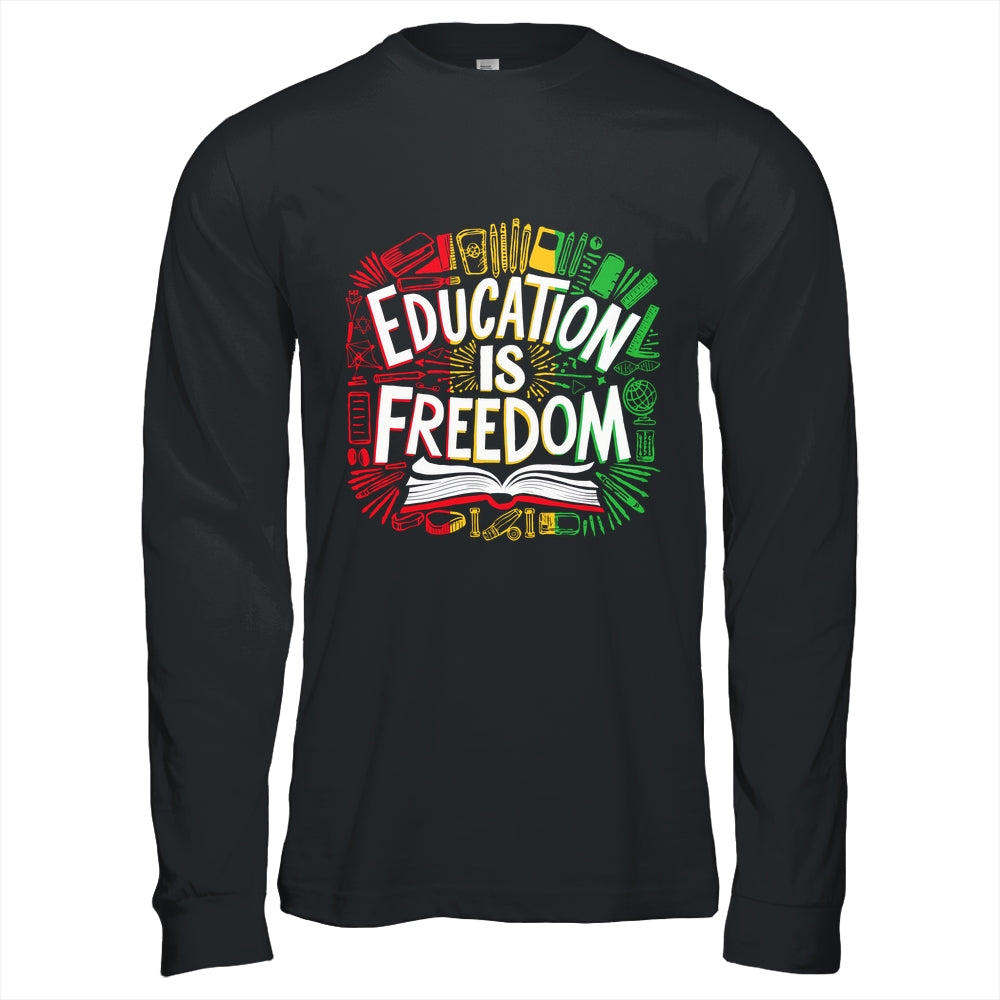 The Freedom Of Knowledge Black History Month Teacher Kids Shirt & Hoodie | siriusteestore