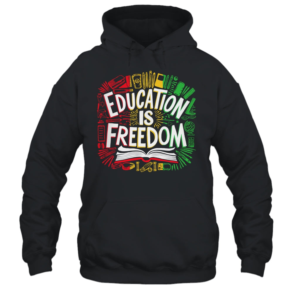 The Freedom Of Knowledge Black History Month Teacher Kids Shirt & Hoodie | siriusteestore