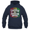 The Freedom Of Knowledge Black History Month Teacher Kids Shirt & Hoodie | siriusteestore