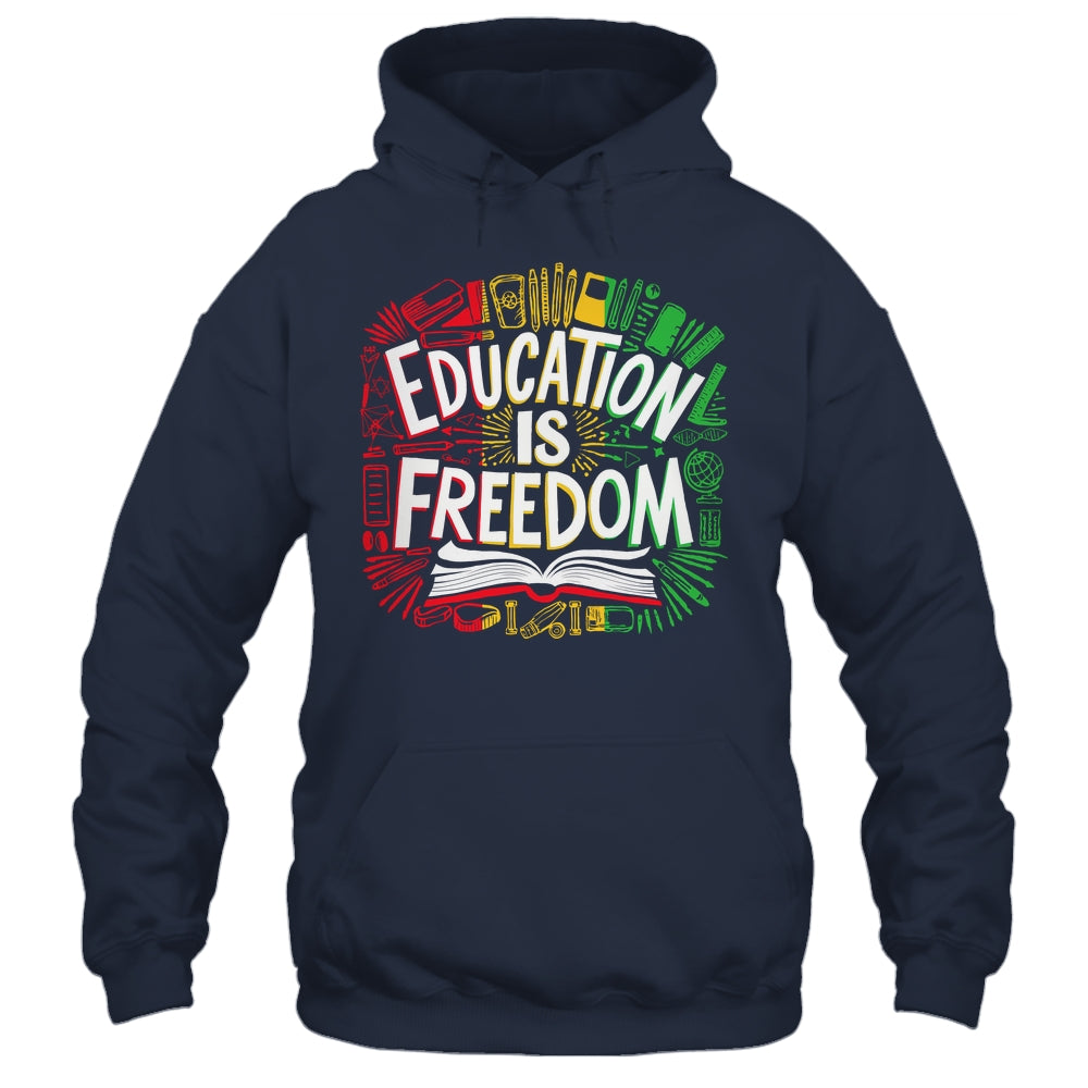 The Freedom Of Knowledge Black History Month Teacher Kids Shirt & Hoodie | siriusteestore