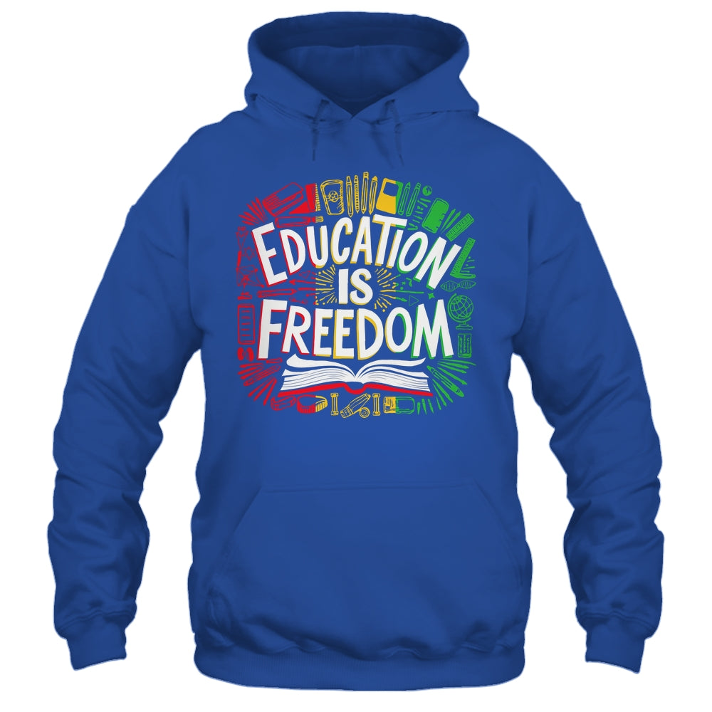 The Freedom Of Knowledge Black History Month Teacher Kids Shirt & Hoodie | siriusteestore