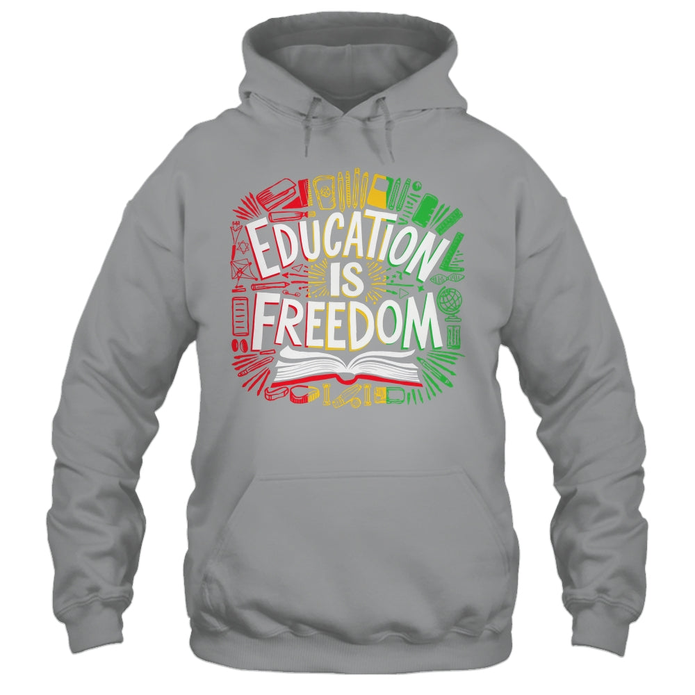 The Freedom Of Knowledge Black History Month Teacher Kids Shirt & Hoodie | siriusteestore