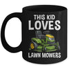 The Kid Loves Lawn Mowers Proud Gardener Mowing Boy Mug | siriusteestore