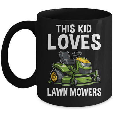 The Kid Loves Lawn Mowers Proud Gardener Mowing Boy Mug | siriusteestore