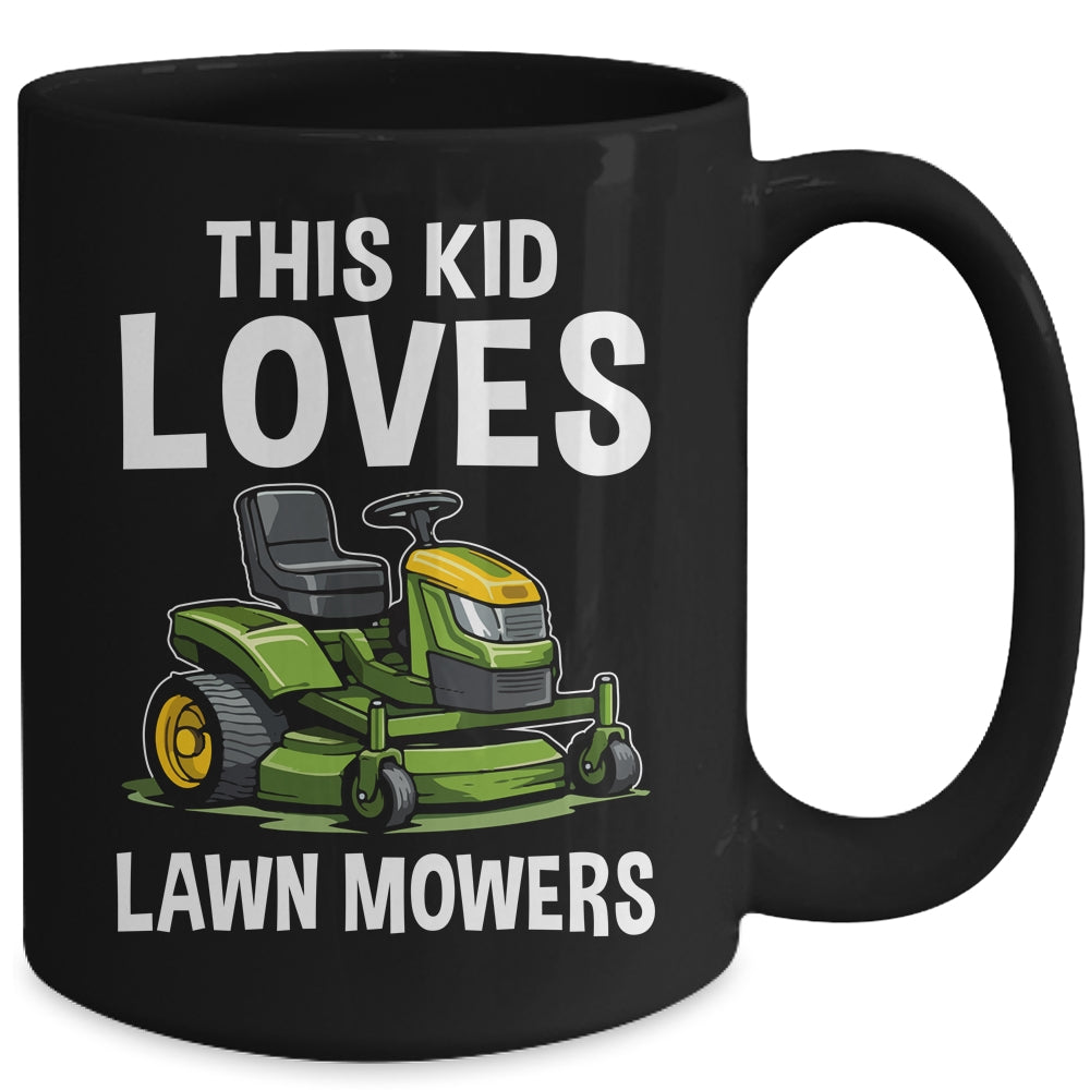 The Kid Loves Lawn Mowers Proud Gardener Mowing Boy Mug | siriusteestore