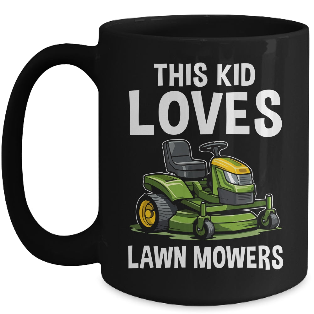 The Kid Loves Lawn Mowers Proud Gardener Mowing Boy Mug | siriusteestore