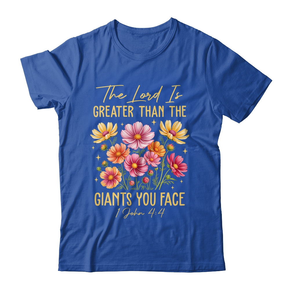 The Lord Is Greater Floral Christian Faith Bible Verse Women Shirt & Hoodie | siriusteestore