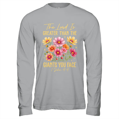 The Lord Is Greater Floral Christian Faith Bible Verse Women Shirt & Hoodie | siriusteestore
