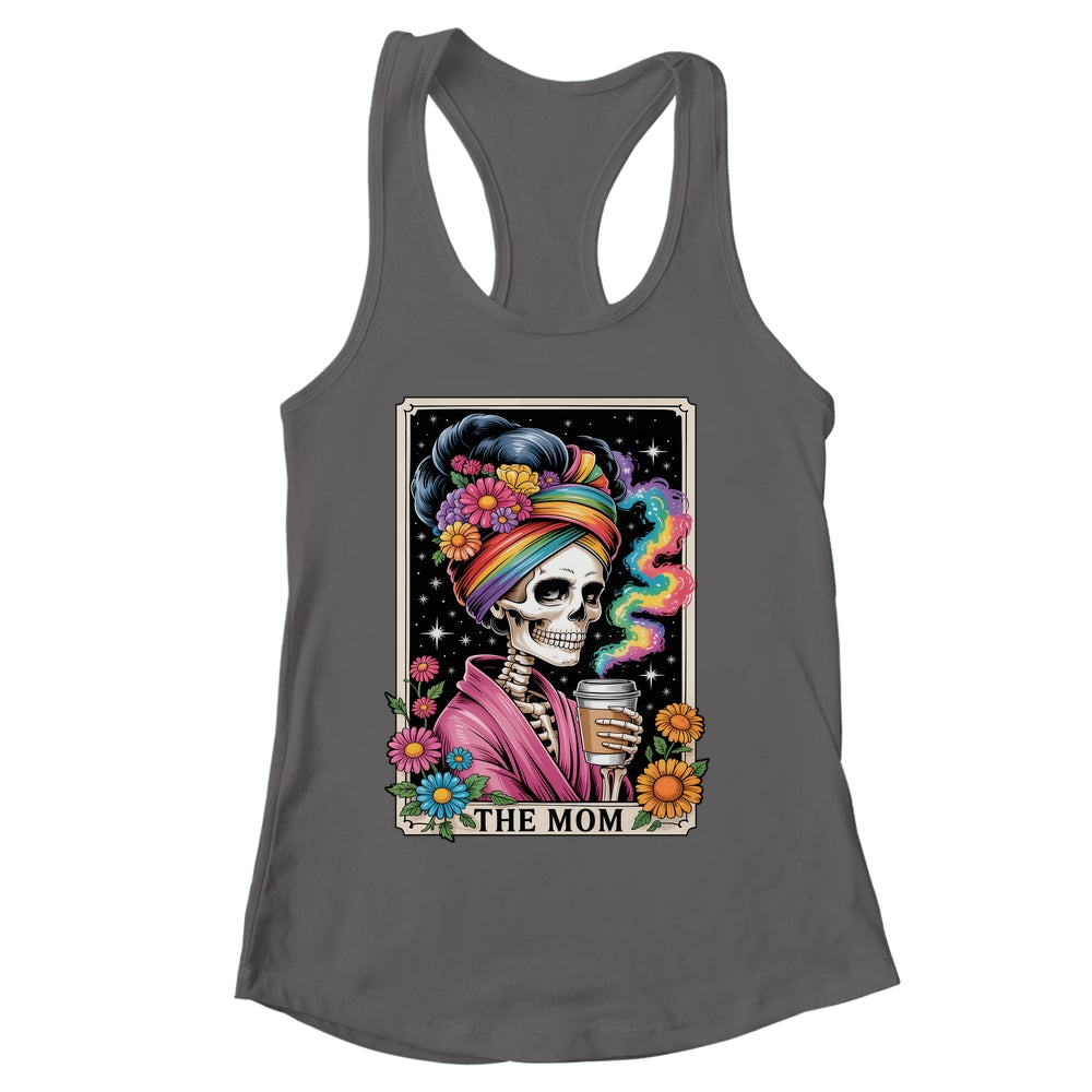 The Mom Funny Tarot Card Women Messy Bun Coffee Mommy Mama Shirt & Tank Top | siriusteestore