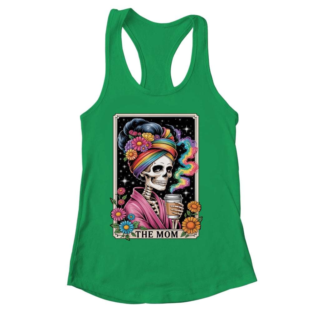 The Mom Funny Tarot Card Women Messy Bun Coffee Mommy Mama Shirt & Tank Top | siriusteestore