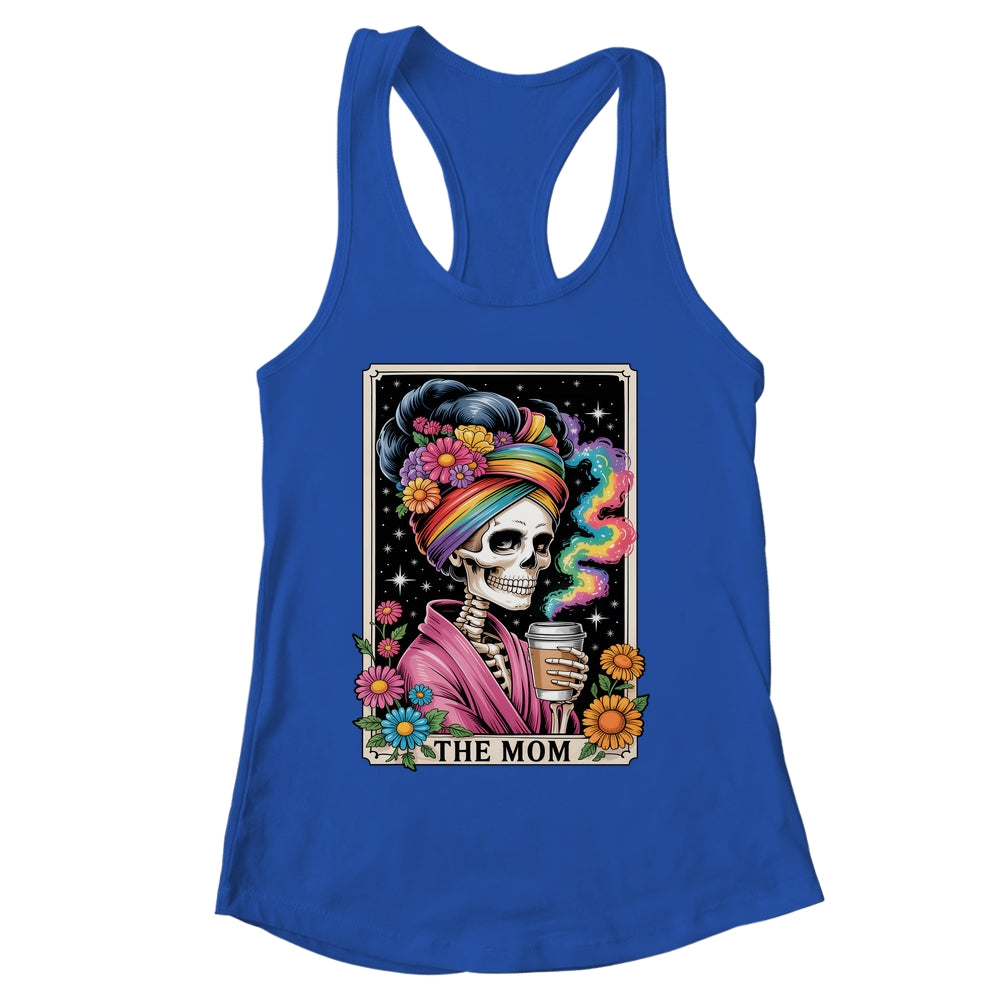The Mom Funny Tarot Card Women Messy Bun Coffee Mommy Mama Shirt & Tank Top | siriusteestore