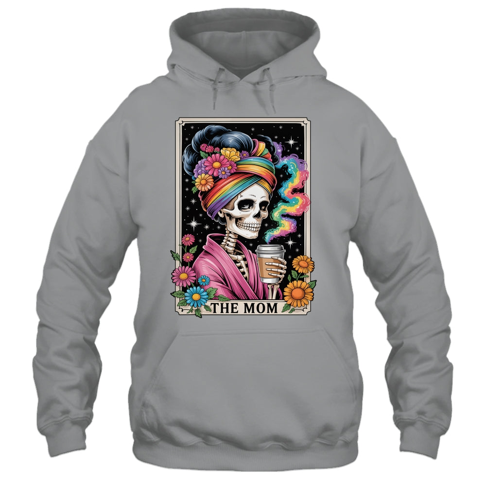 The Mom Funny Tarot Card Women Messy Bun Coffee Mommy Mama Shirt & Tank Top | siriusteestore