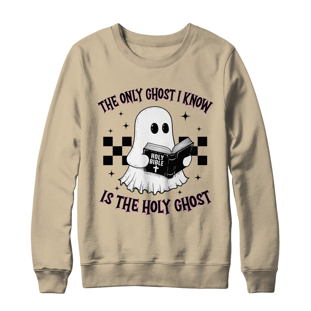 The Only Ghost I Know Is The Holy Ghost Funny Boo Bible Shirt & Sweatshirt | siriusteestore