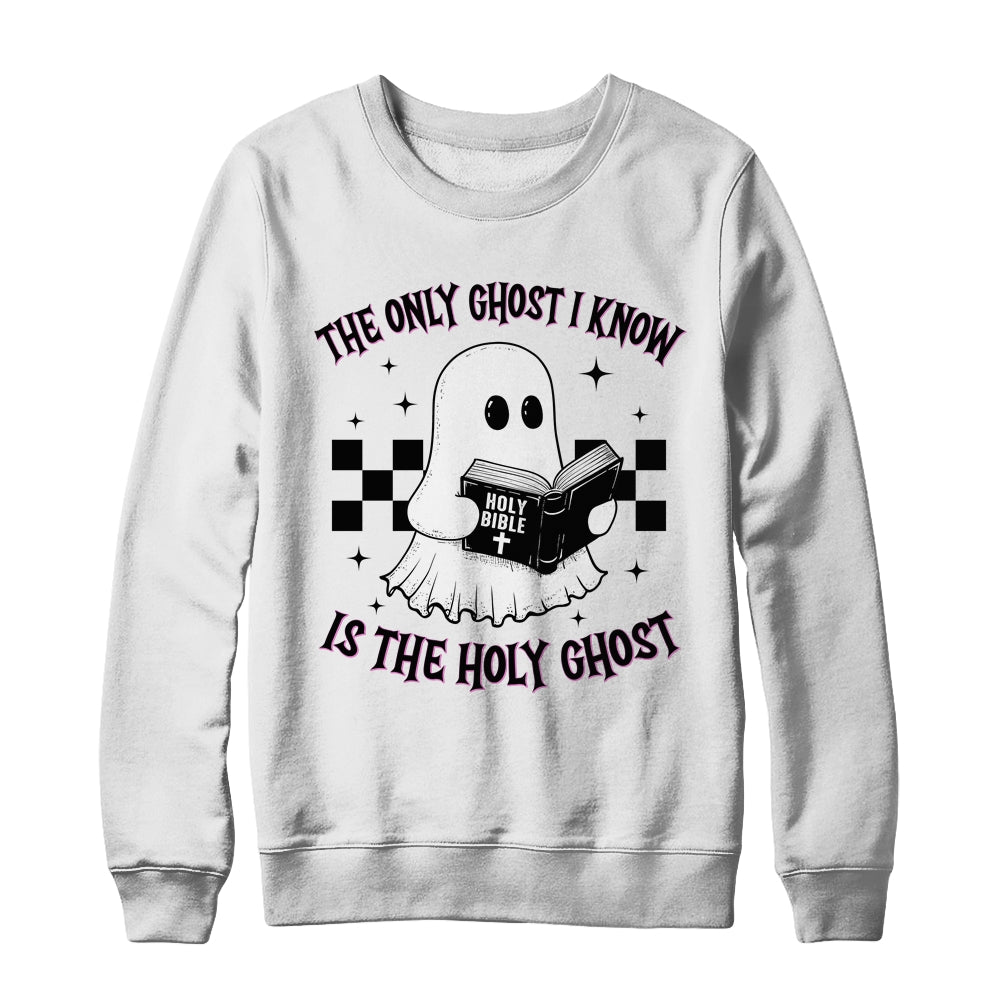 The Only Ghost I Know Is The Holy Ghost Funny Boo Bible Shirt & Sweatshirt | siriusteestore