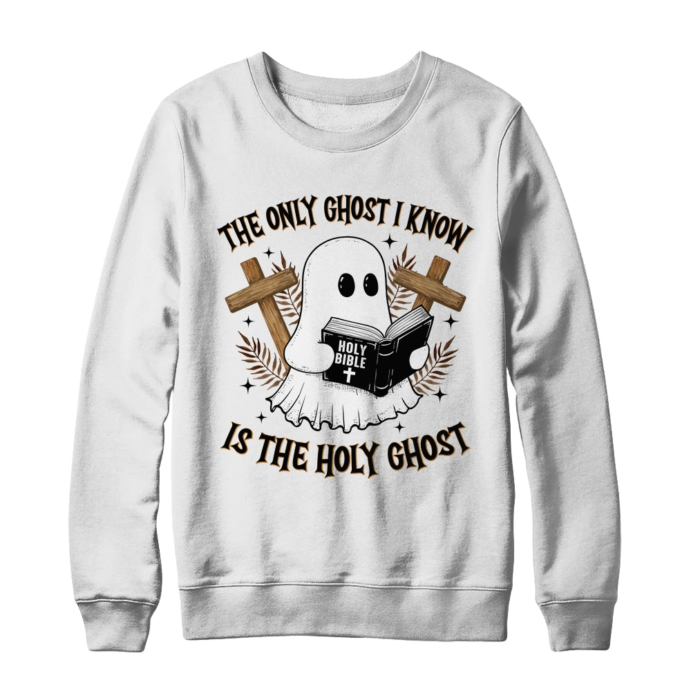 The Only Ghost I Know Is The Holy Ghost Funny Boo Christian Shirt & Sweatshirt | siriusteestore