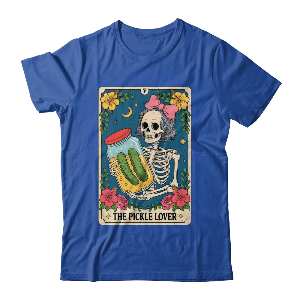 The Pickle Lover Pickles Tarot Card Messy Bun Skeleton Shirt & Tank Top | siriusteestore