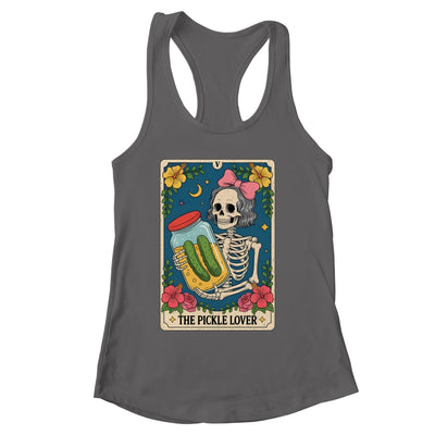 The Pickle Lover Pickles Tarot Card Messy Bun Skeleton Shirt & Tank Top | siriusteestore