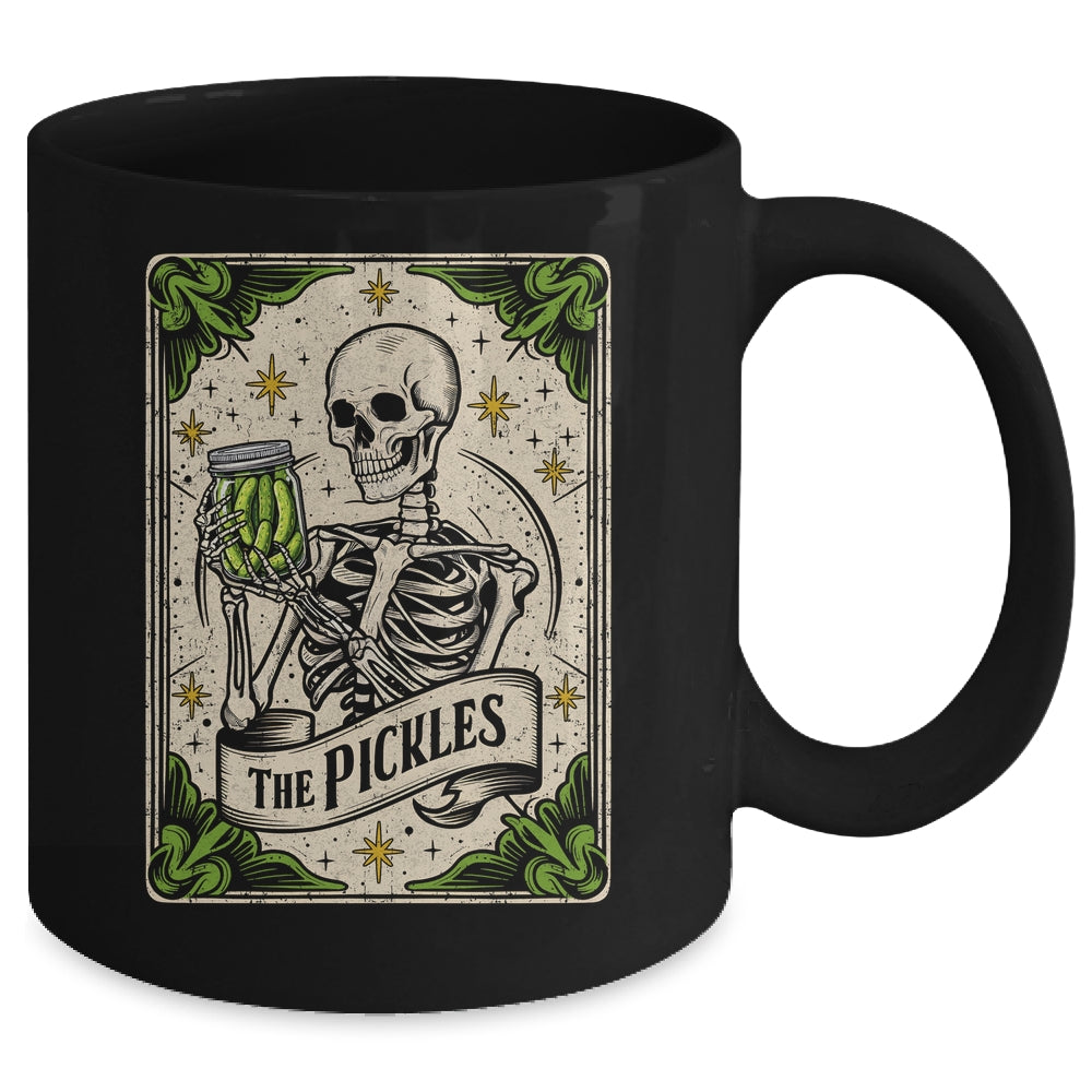 The Pickles Tarot Card Skeleton Canning Season Gardener Mug | siriusteestore