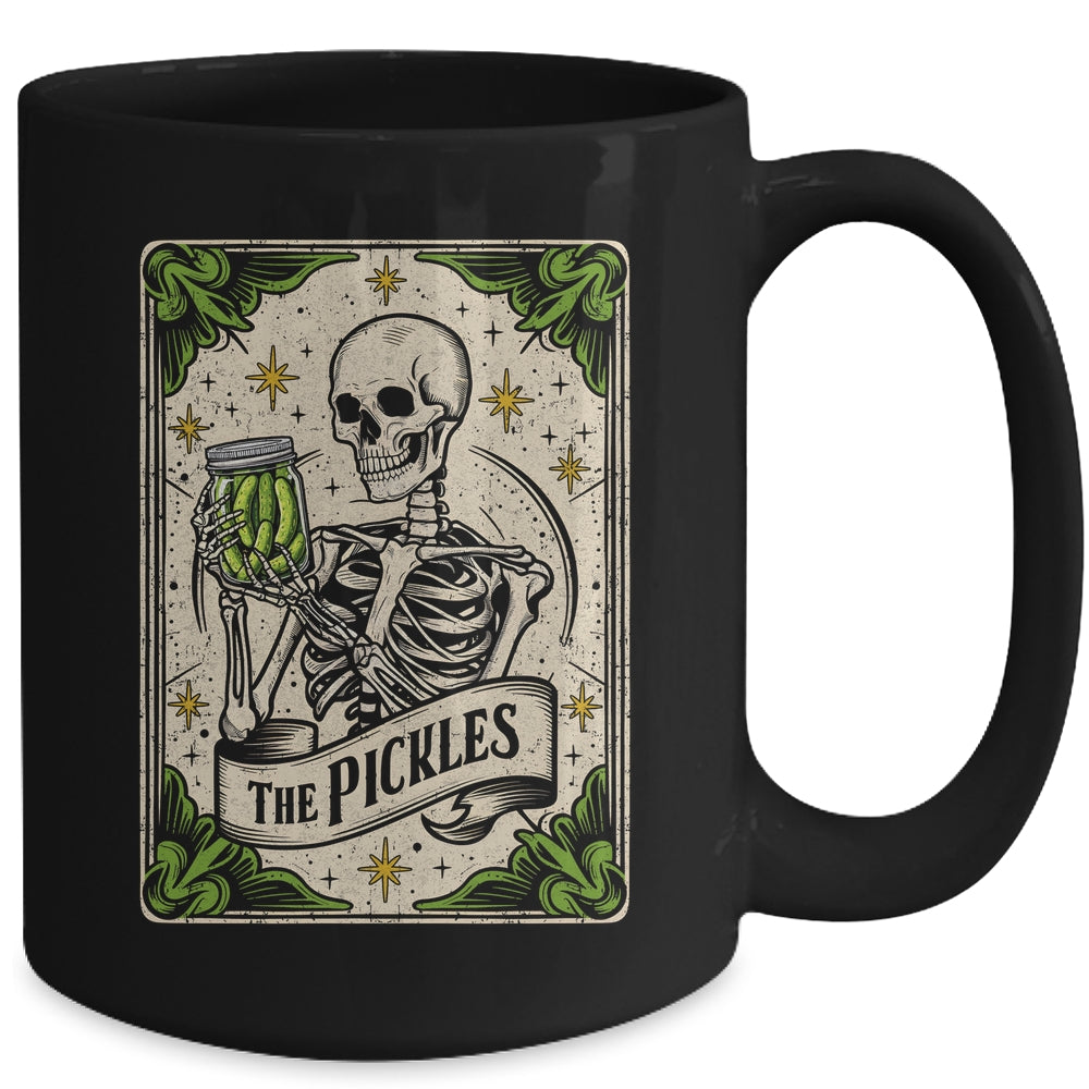 The Pickles Tarot Card Skeleton Canning Season Gardener Mug | siriusteestore