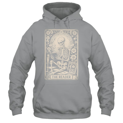 The Reader Tarot Card Funny Book Lover Skeleton Reading Book Shirt & Hoodie | siriusteestore