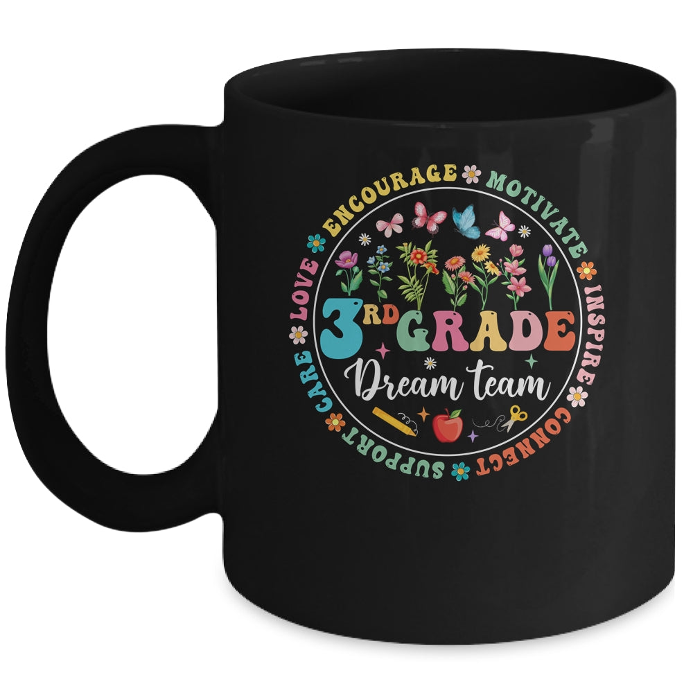 Third Grade Dream Team Back To School Teacher Flower Mug | siriusteestore
