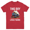 This Boy Loves Trains Railroad Lover For Boy Men Youth Shirt | siriusteestore