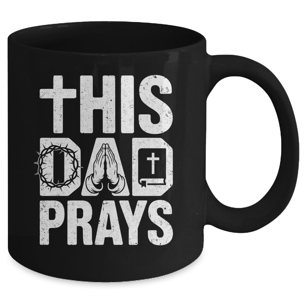 This Dad Pray Religious Vintage Father's Day Christian Daddy Mug | siriusteestore