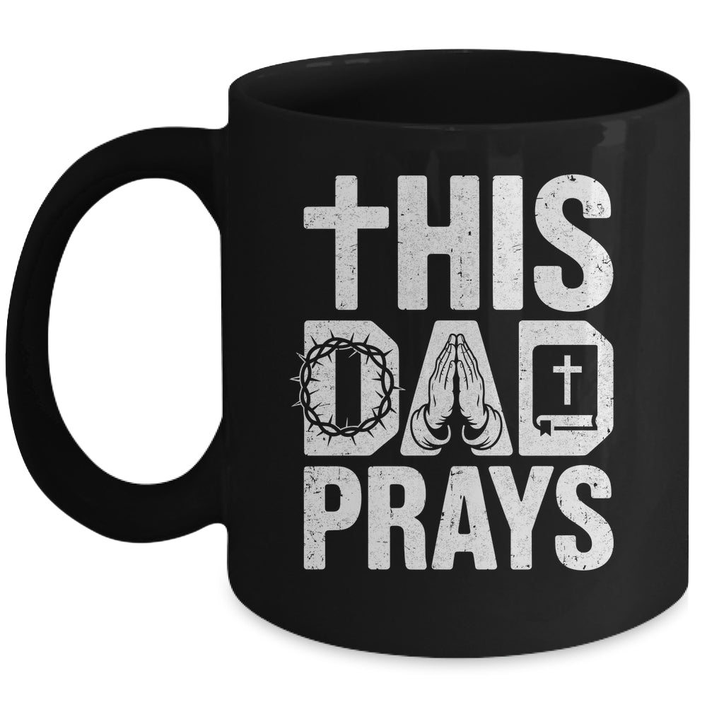 This Dad Pray Religious Vintage Father's Day Christian Daddy Mug | siriusteestore