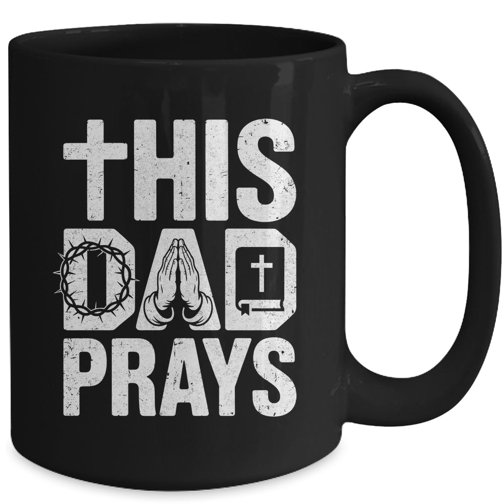 This Dad Pray Religious Vintage Father's Day Christian Daddy Mug | siriusteestore