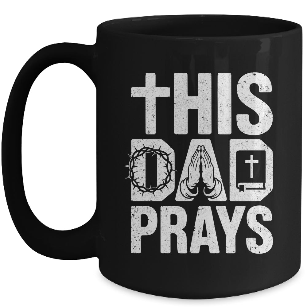 This Dad Pray Religious Vintage Father's Day Christian Daddy Mug | siriusteestore