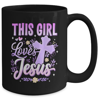 This Girl Loves Jesus Cute Christian Girl God Religious Mug | siriusteestore