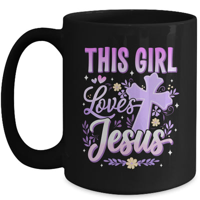This Girl Loves Jesus Cute Christian Girl God Religious Mug | siriusteestore