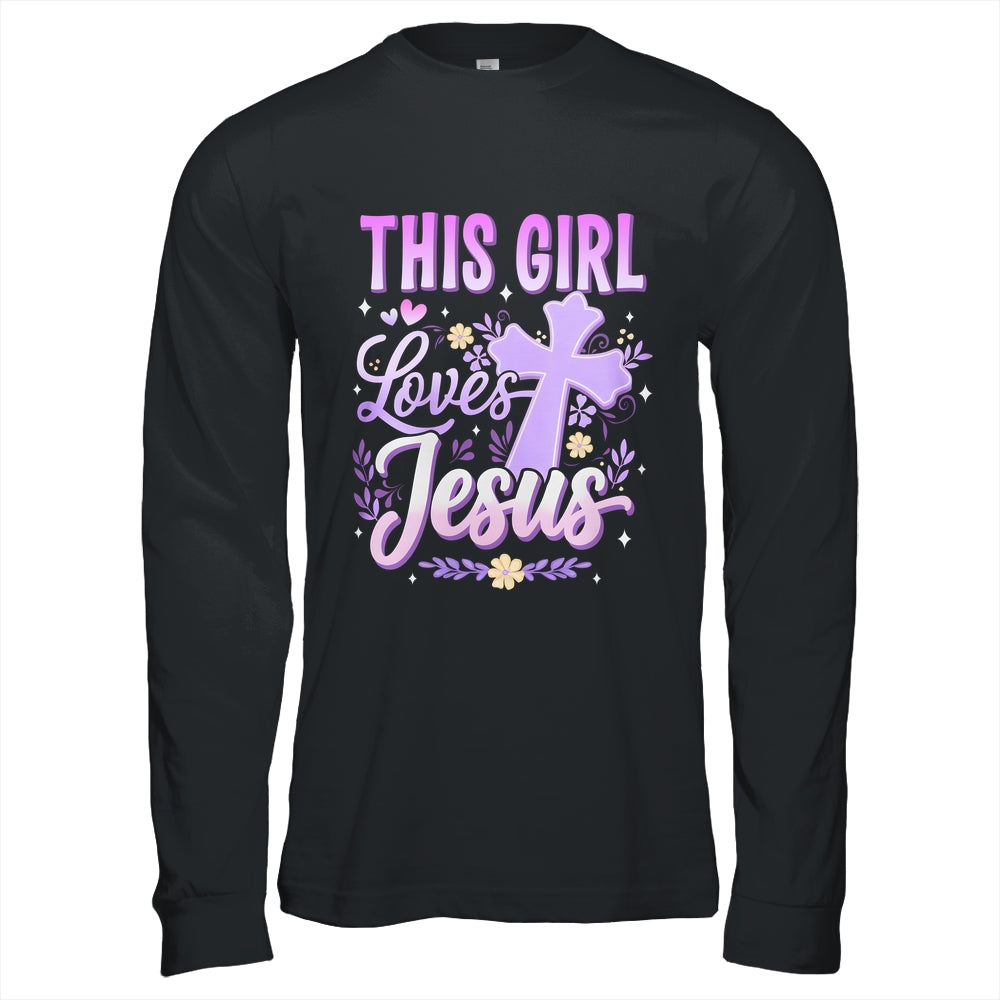 This Girl Loves Jesus Cute Christian Girl God Religious Shirt & Hoodie | siriusteestore