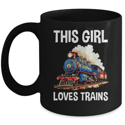 This Girl Loves Trains Railroad Lover For Girl Women Mug | siriusteestore