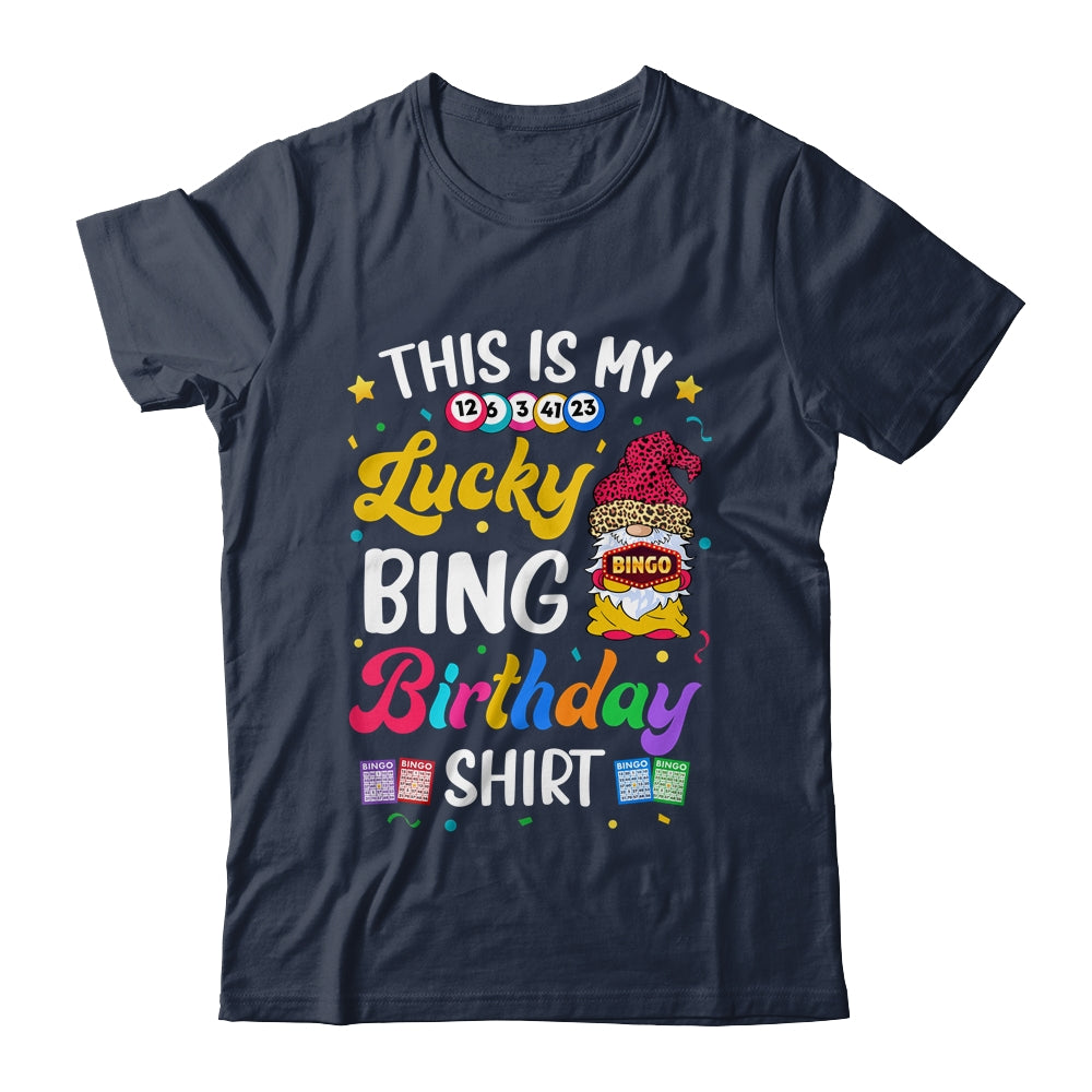 This Is My Lucky Bingo Birthday Funny Bingo Gnome Shirt & Tank Top | siriusteestore