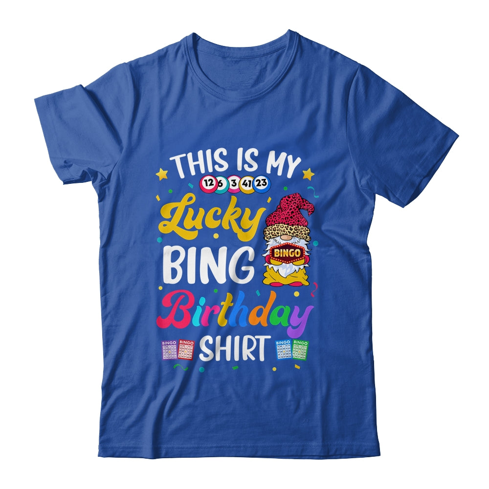 This Is My Lucky Bingo Birthday Funny Bingo Gnome Shirt & Tank Top | siriusteestore
