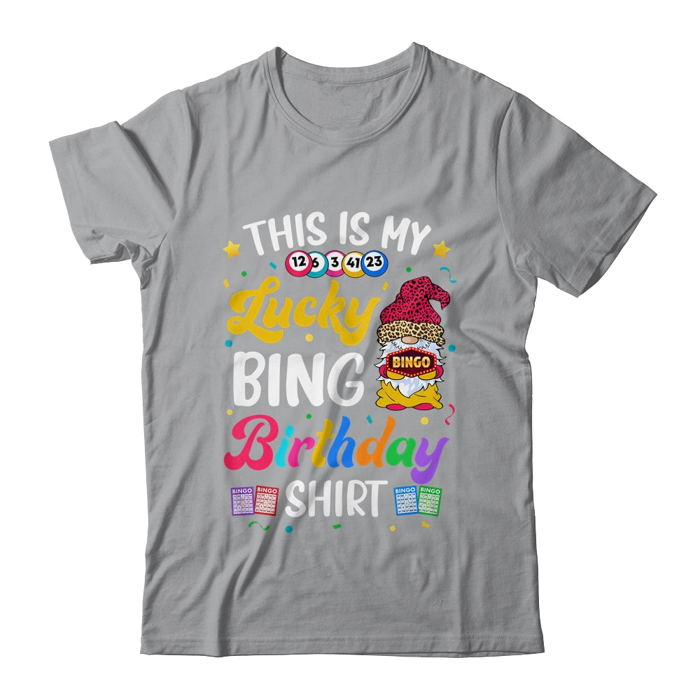 This Is My Lucky Bingo Birthday Funny Bingo Gnome Shirt & Tank Top | siriusteestore