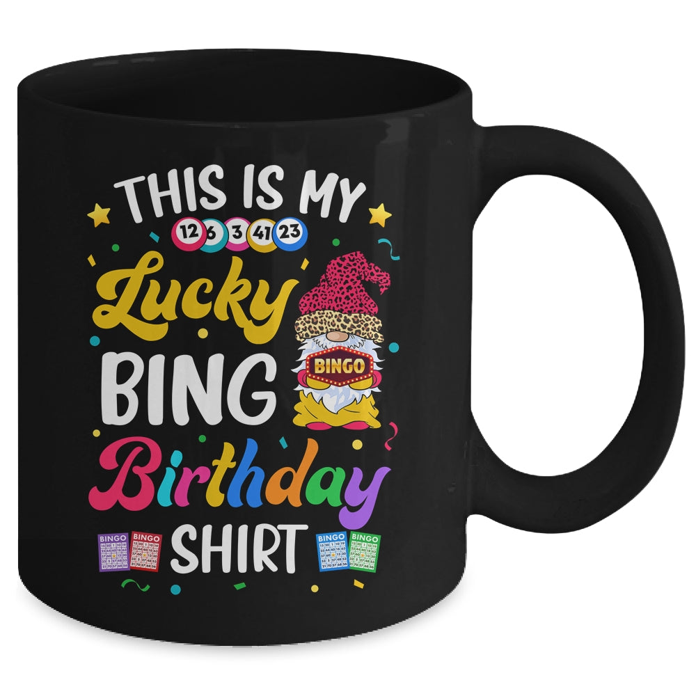 This Is My Lucky Bingo Birthday Funny Bingo Gnome Mug | siriusteestore